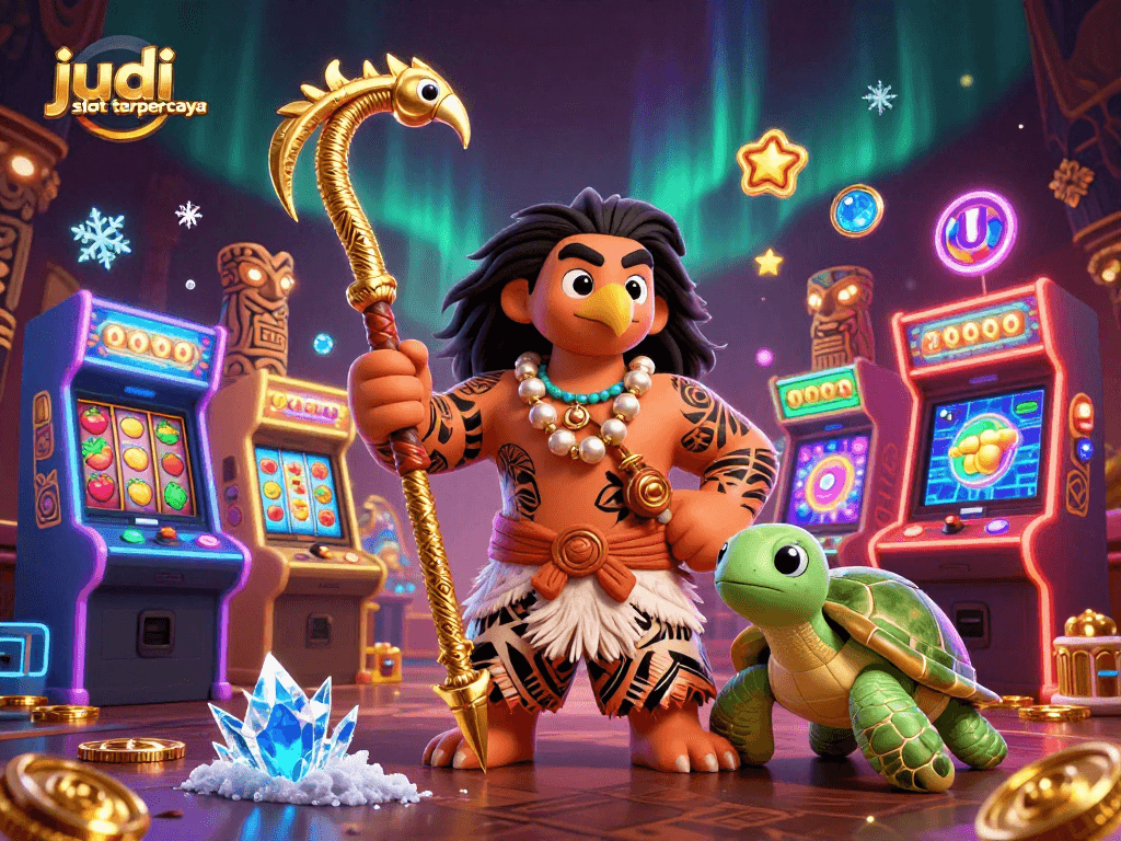 Menangkan jackpot di judi slot terpercaya dengan ilustrasi permainan kasino yang penuh warna.