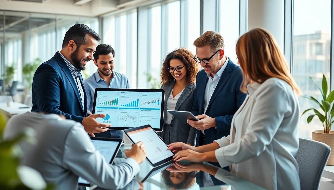 Enhance productivity with collaborative enterprise assistant saas tools in a modern office.