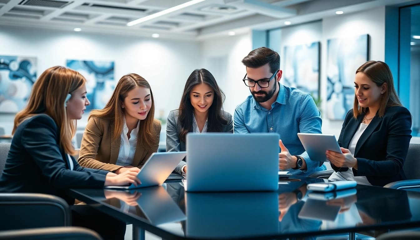 Team providing managed it services lakeland in a modern office environment.