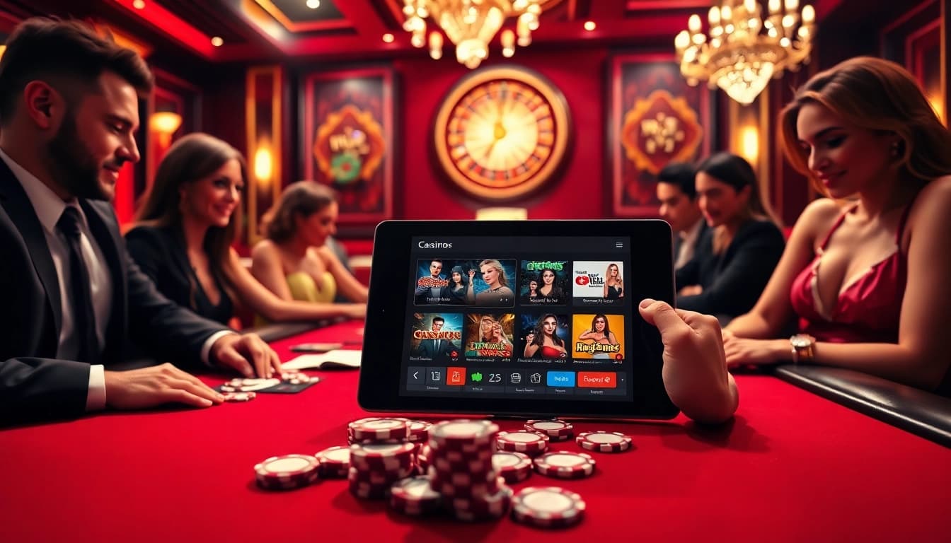 Découvrez l'excitation du casino en ligne argent réel avec des joueurs plongés dans le poker à enjeux élevés.