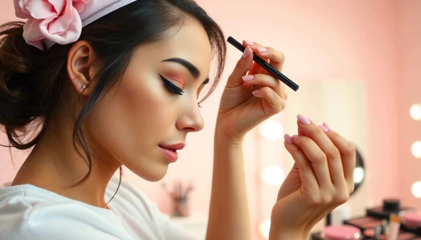 Witness the precision of Insanely Intense Tattooed Eyeliner application by a skilled artist.
