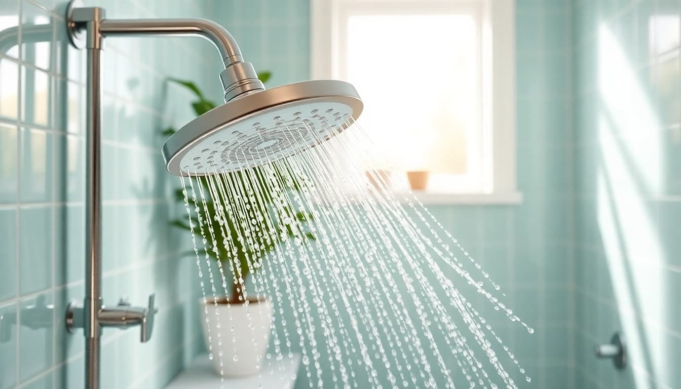 Experience the freshness of sunny shower USA with innovative showerhead design.