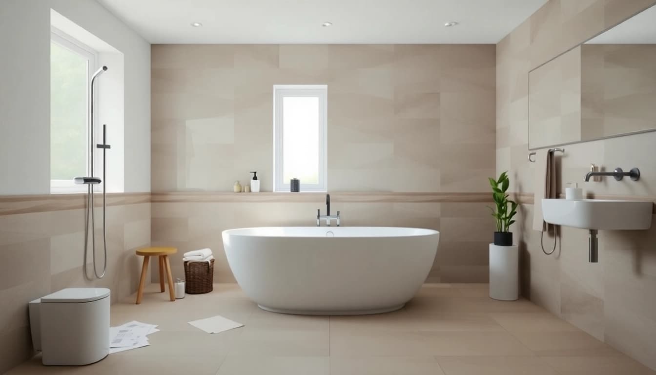 Explore a beautiful bathroom renovation manchester featuring modern styling and elegant fixtures.