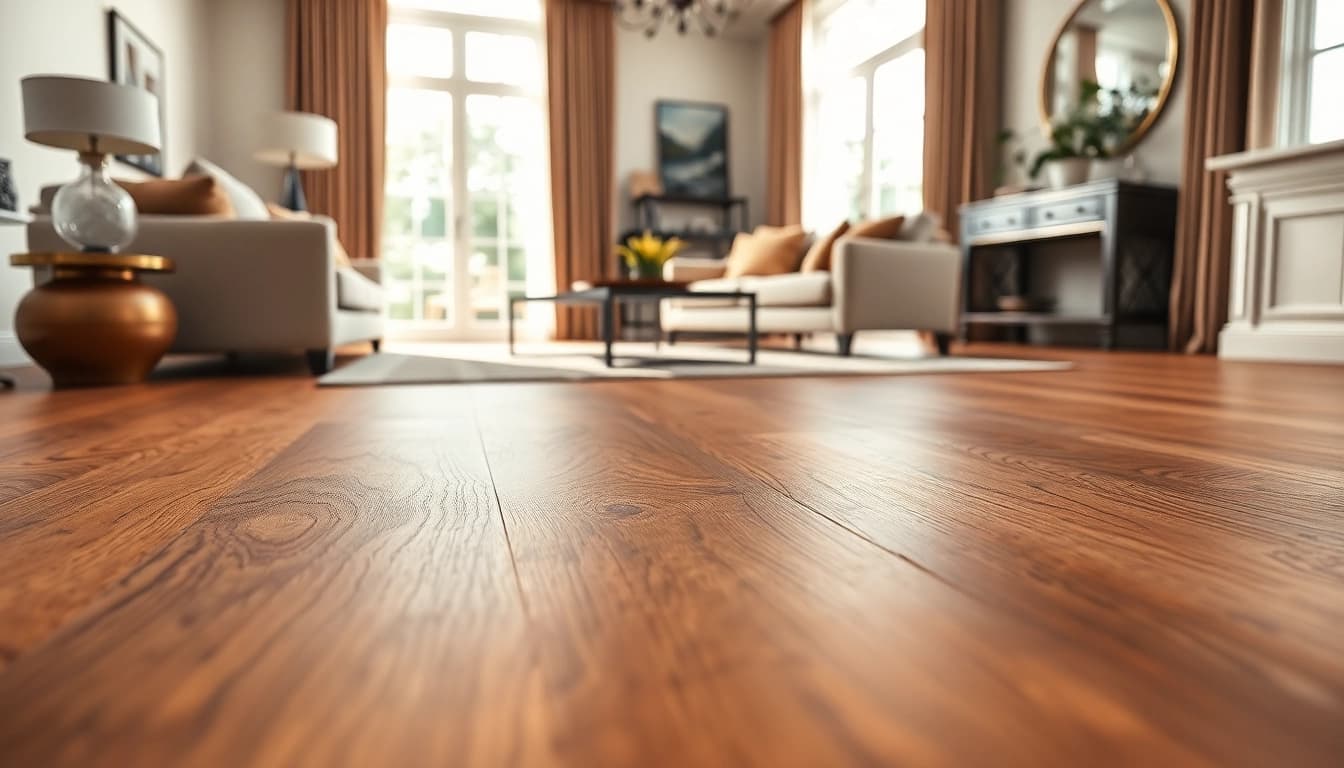 Explore the beauty of lvp flooring in an elegant living room with rich textures and warm decor.