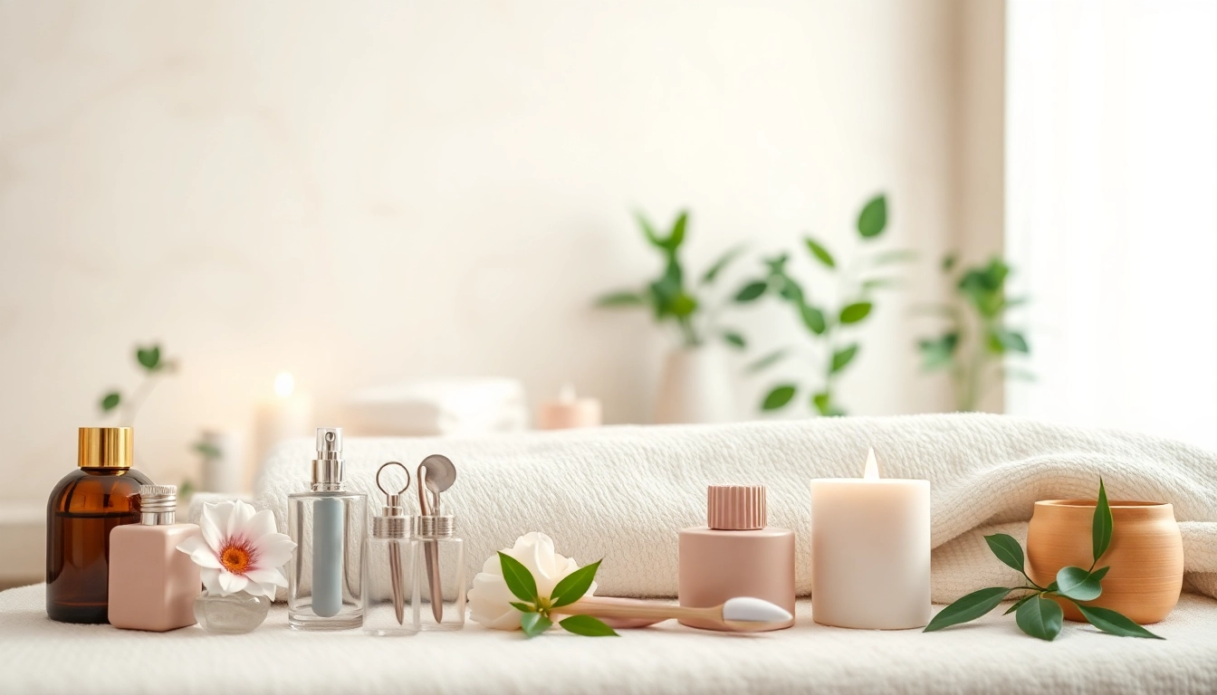 Experience Vajacial Queens NY with a serene spa scene showcasing relaxing elements and care tools.