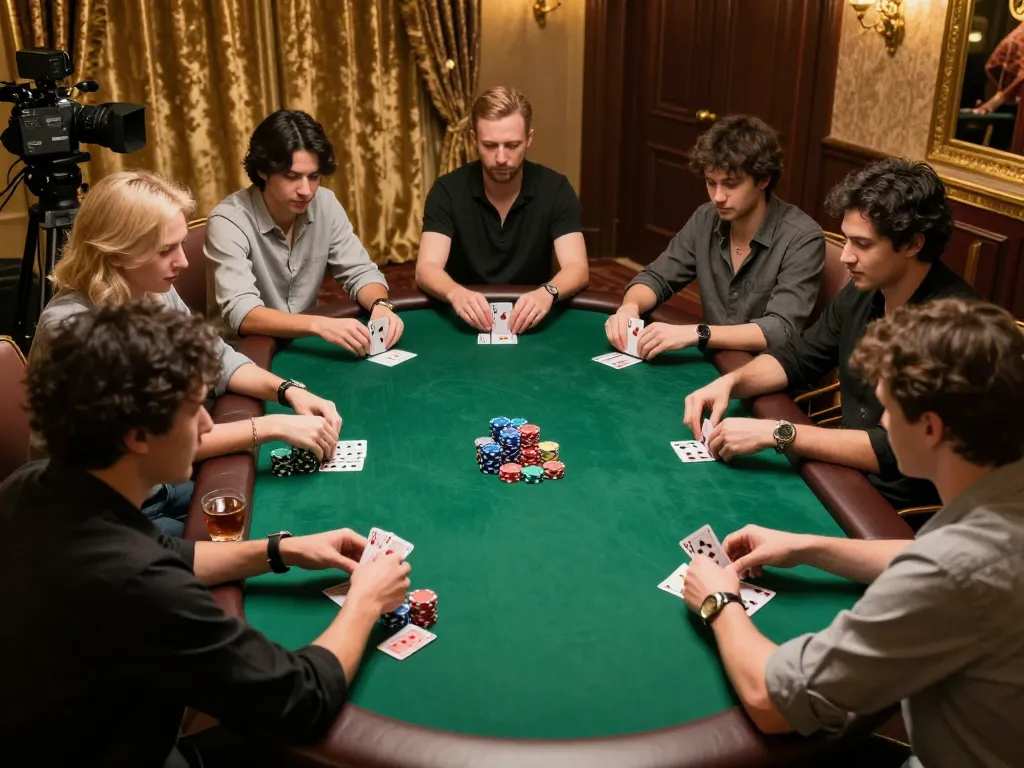 Engaging poker game scene showcasing qq 88 strategy among high-stakes players in luxury.