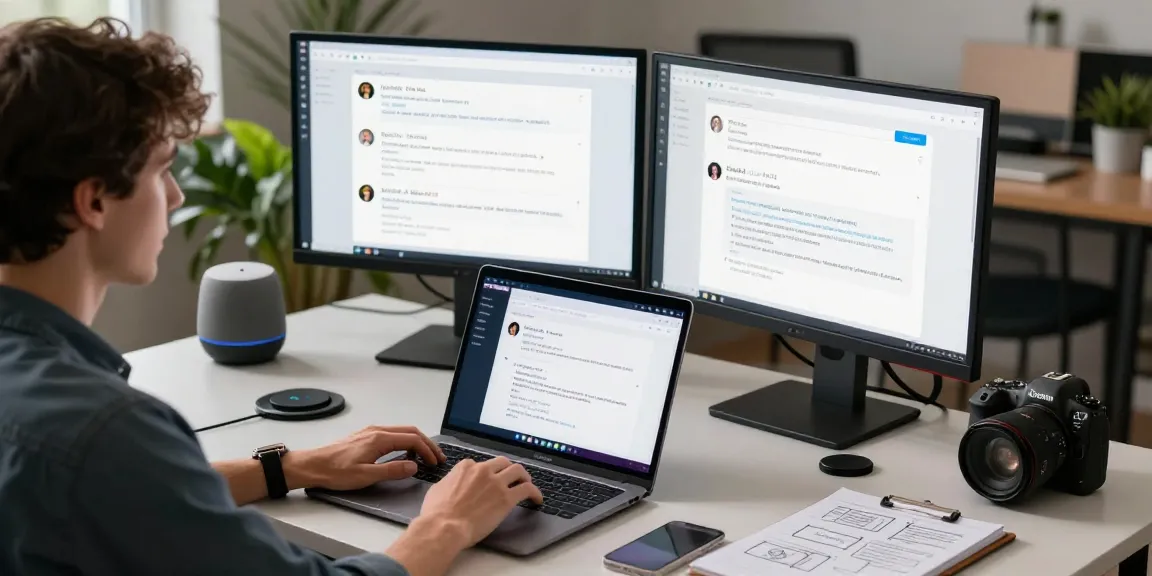 Engaging with Kobold AI in a modern workspace showcasing tech interaction and advanced chatbot features.