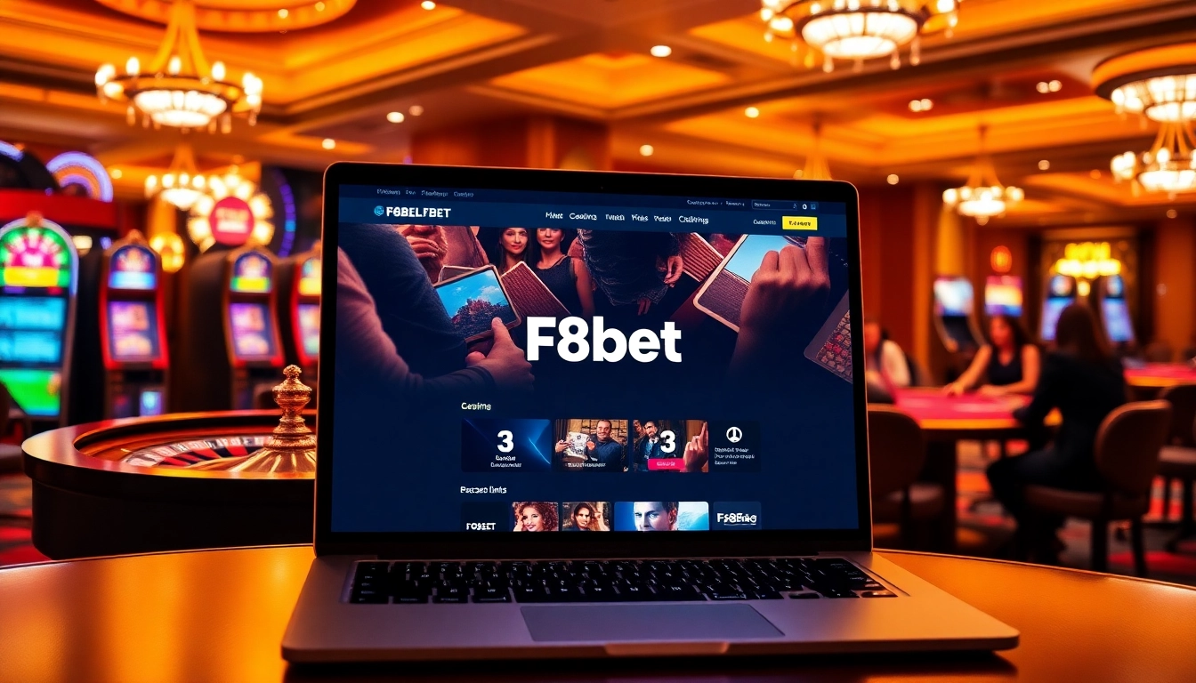 Players engaging with F8bet at a vibrant casino table, showcasing excitement in online gambling.