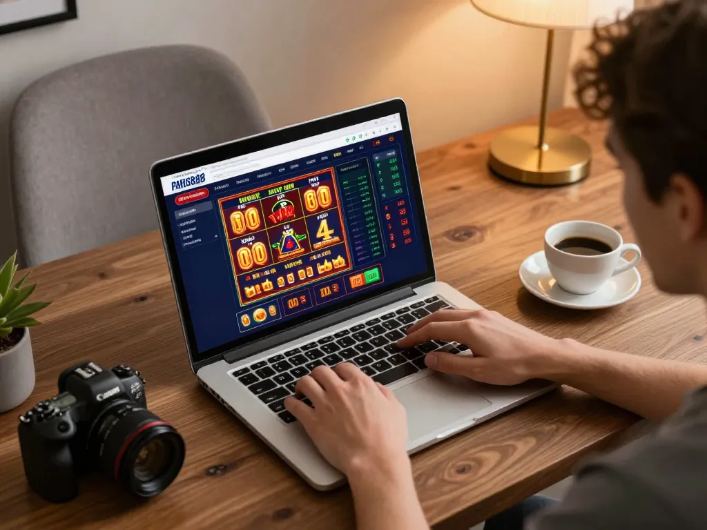 Engaged user reviewing odds and betting strategies on Paris888 online gaming platform.