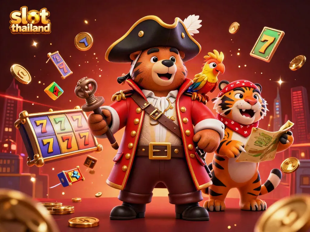 Experience the thrill of slot thailand with vibrant 3D characters and dynamic casino elements.