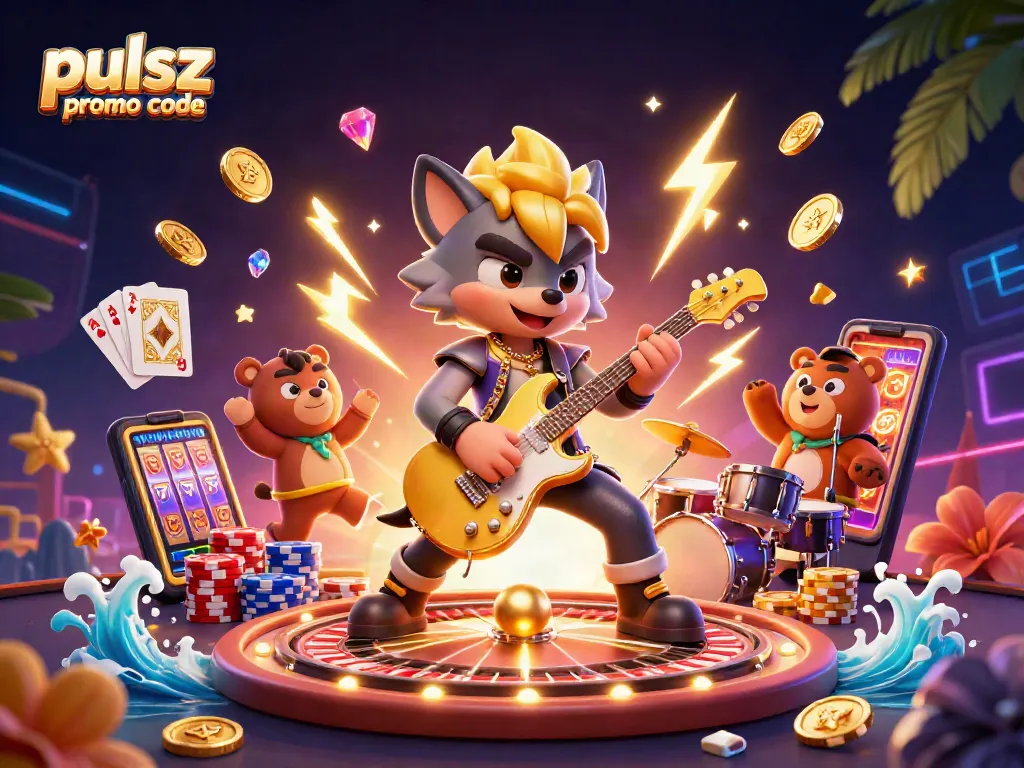 Engage with the exciting pulsz promo code scene featuring vibrant characters and dynamic casino elements.