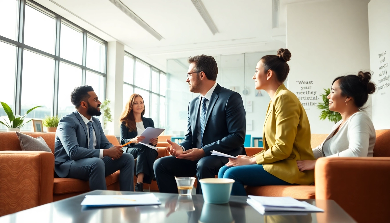 Engaging session with a business coach near me fostering productive discussions.