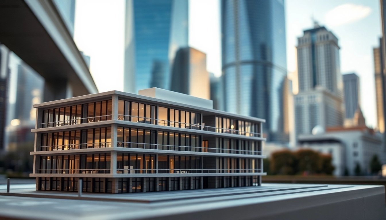 Architekturmodellbau Braunschweig mit detailliertem Stadtmodell hervorheben