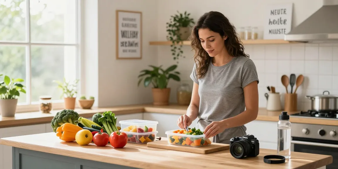Healthy meal prep with rokok88 login integration, showcasing fresh ingredients and a welcoming kitchen.
