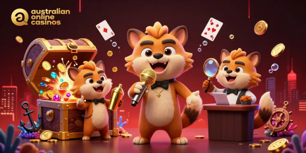 Hyenas showcase lively comedy at australian online casinos with unique gaming elements highlighting fun.