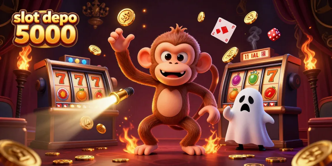 Experience dynamic slot gameplay with slot depo 5000, featuring animated characters and golden treasures.