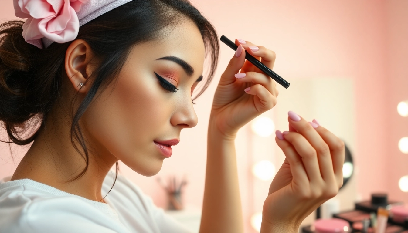 Witness the precision of Insanely Intense Tattooed Eyeliner application by a skilled artist.
