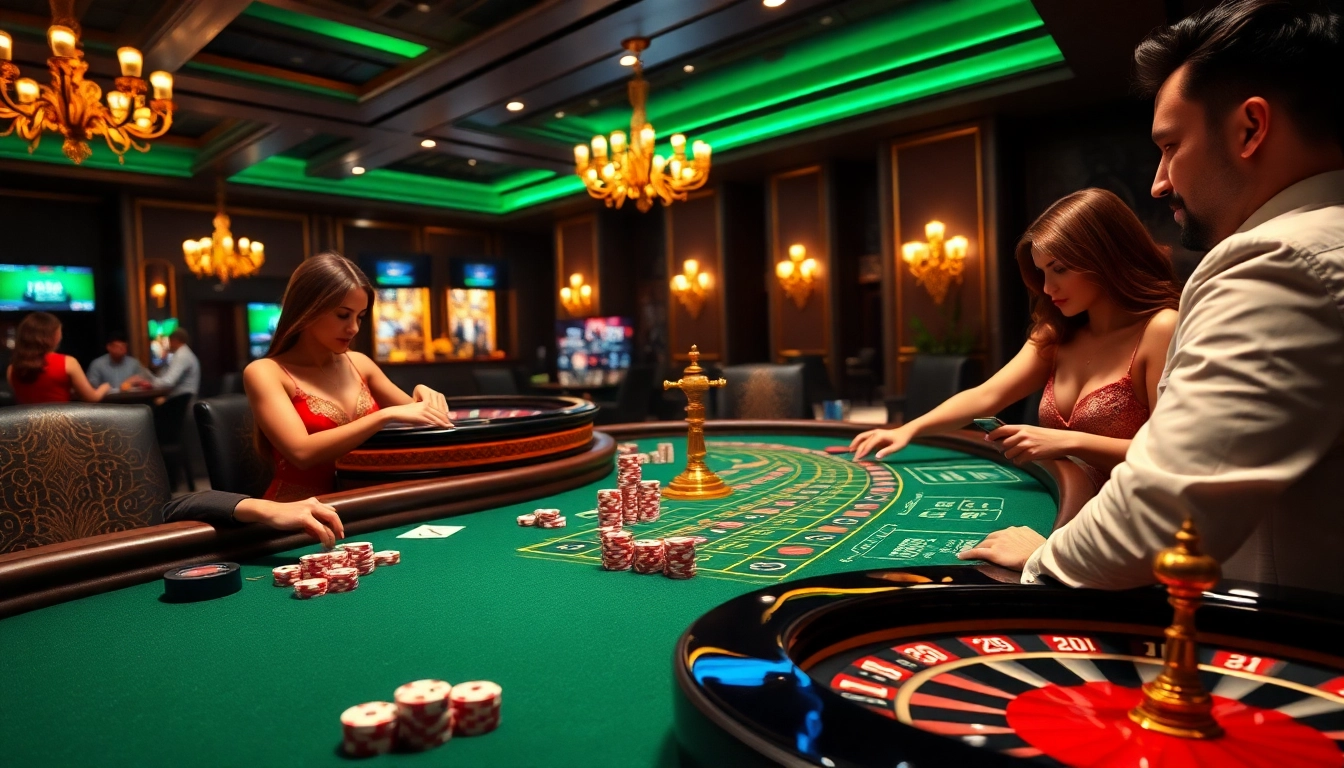 Players enjoy thrilling card games at BK8's prestigious casino table, embracing excitement and strategy.