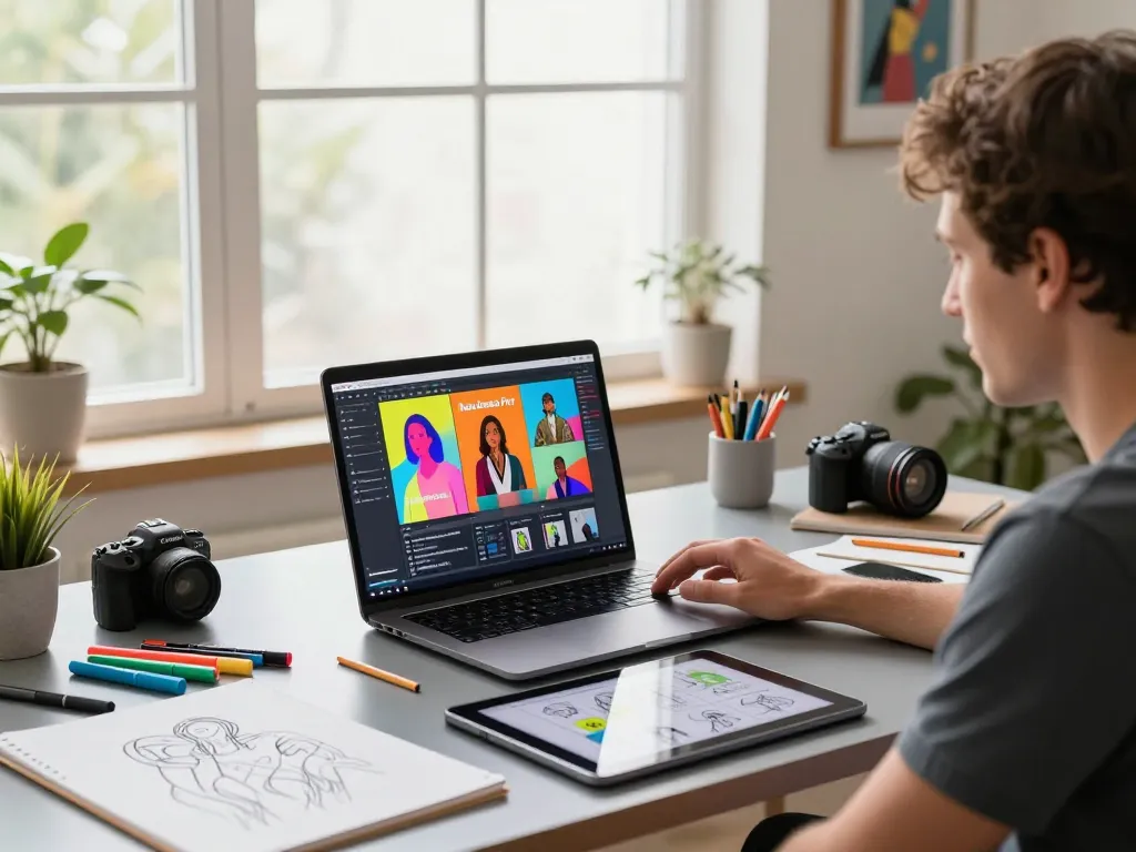 Dynamic workspace showcasing nano banana pro AI image editing in action.