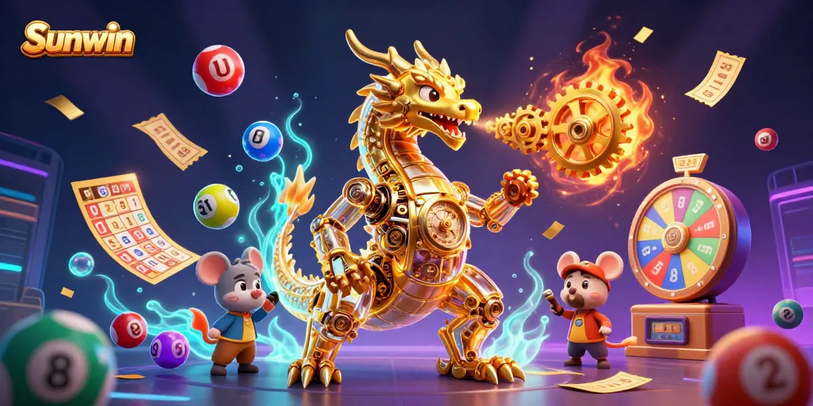 Experience the thrill at Sunwin with a vibrant casino scene featuring dynamic games and rich visuals.