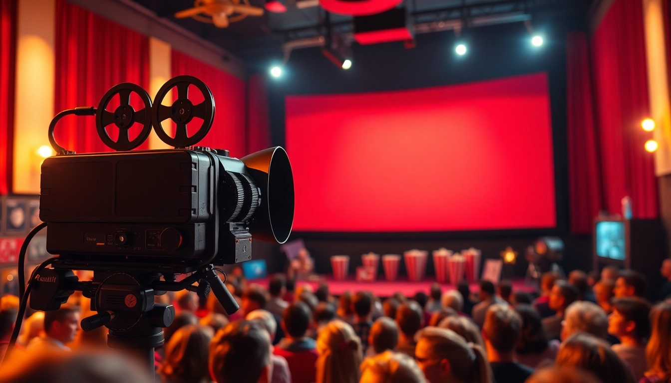 ชมภาพยนตร์ที่น่าตื่นเต้นผ่าน 7-hd.com โดยมีผู้ชมที่ตื่นเต้นอยู่ในโรงภาพยนตร์