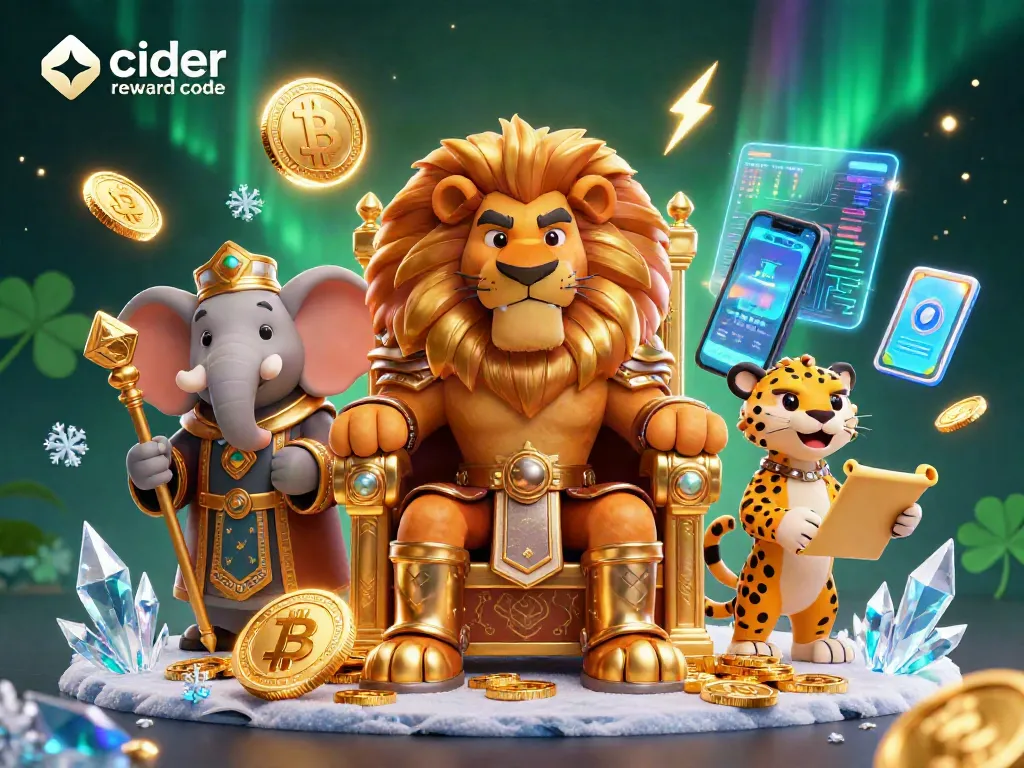 Engage with the exciting cider casino reward code featuring a lion king and golden coins.