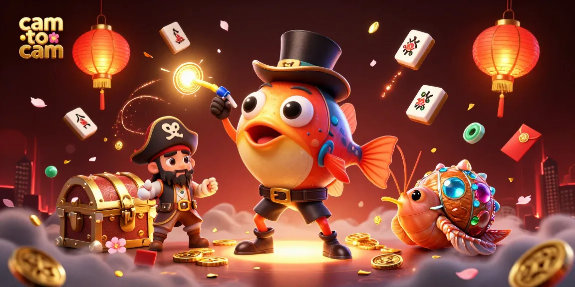 Engage in cam to cam chats with strangers while enjoying a vibrant casino-themed 3D scene.