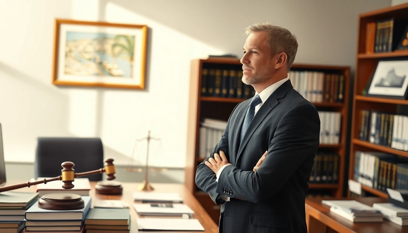 Truck accident attorney Clearwater consulting with clients in a professional office setting.