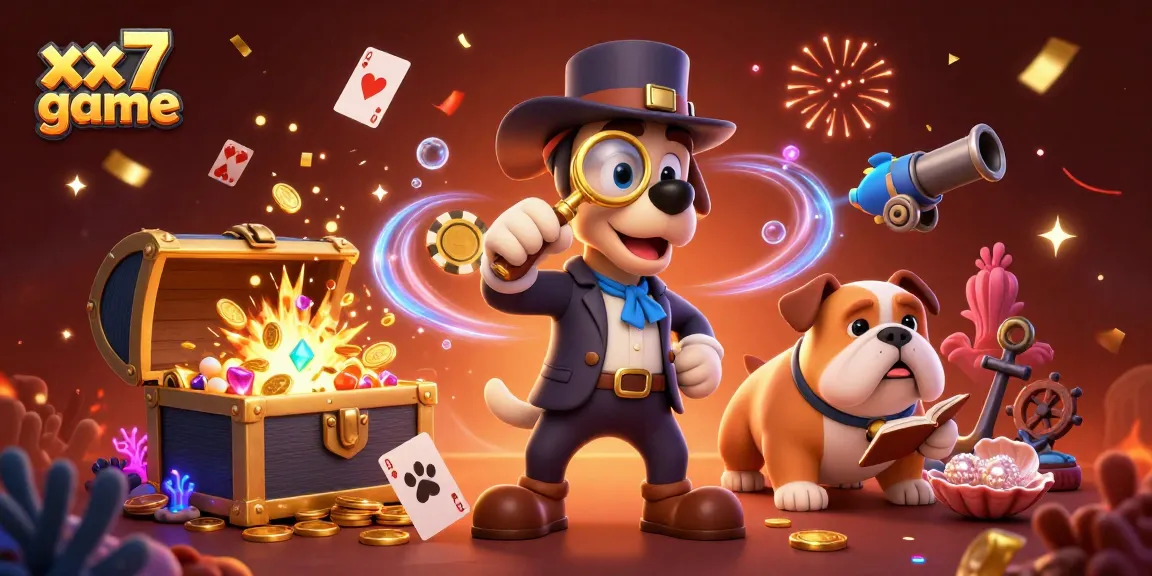 Play thrilling xx7 game with a 3D detective duo uncovering casino riches and festive excitement.