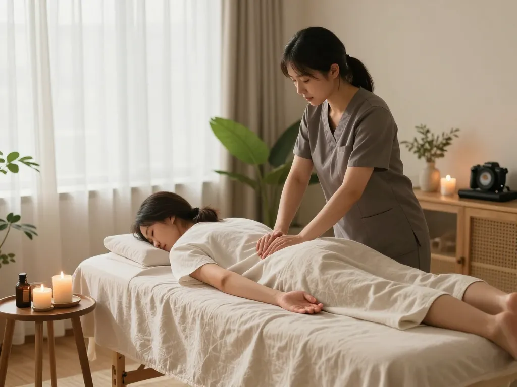 숙련된 치료사와 함께 조용한 집 근무 환경에서 전문 출장마사지와 진정한 분위기, 에센셜 오일을 경험하세요.