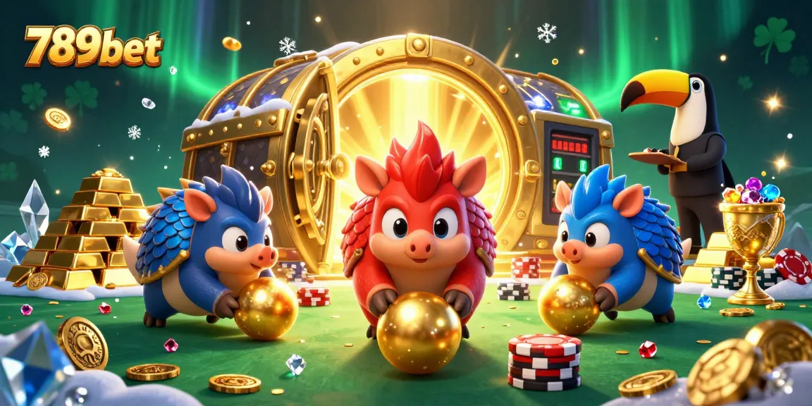 Join the fun at 789bet with rival pangolins rolling into golden balls among poker chips!
