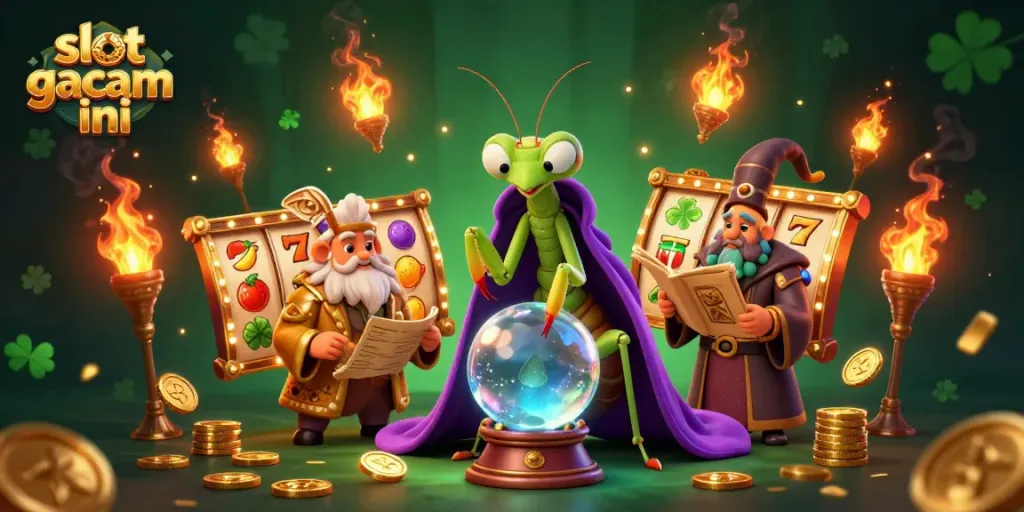 Menangkan jackpot dengan slot gacor malam ini dalam ilustrasi penuh warna dan detail.