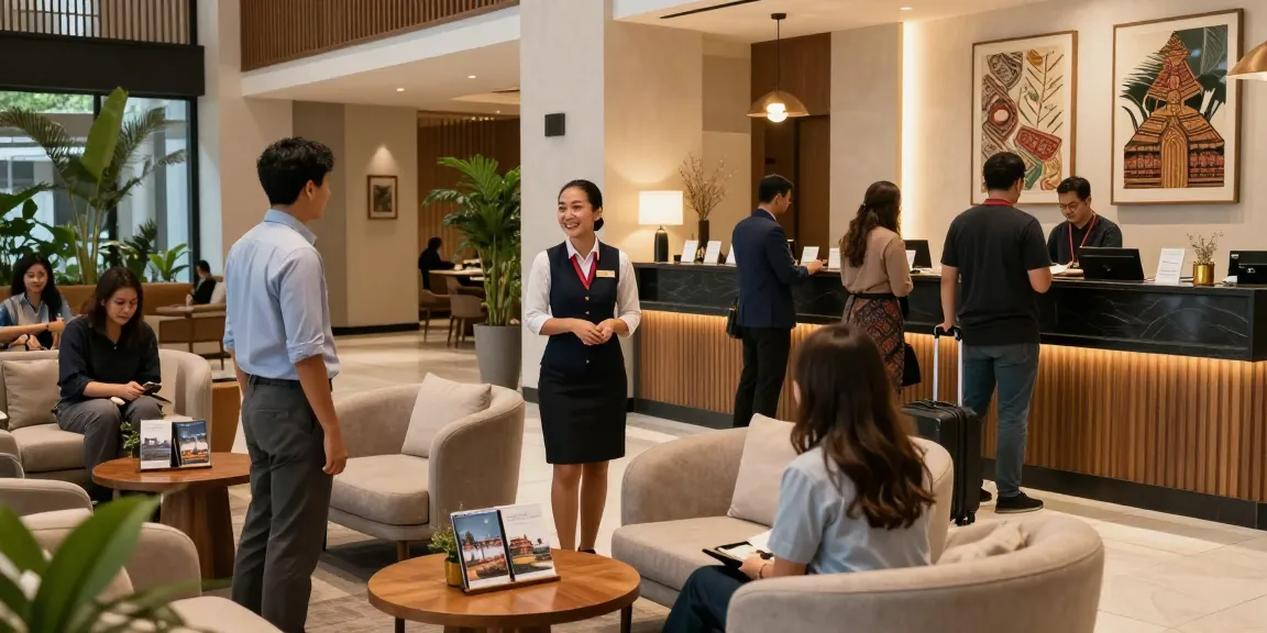 rokok88 Hotel Kebayoran Baru's welcoming lobby with guests and friendly staff.