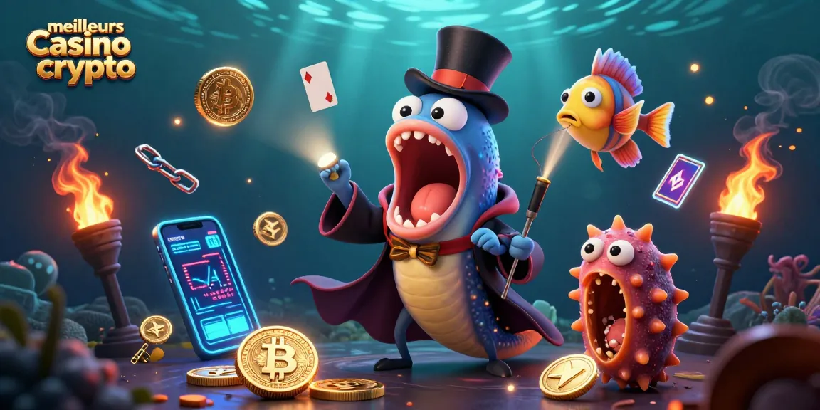 Jouez sur les meilleurs casinos crypto avec des personnages marins et des éléments de jeu dynamiques.