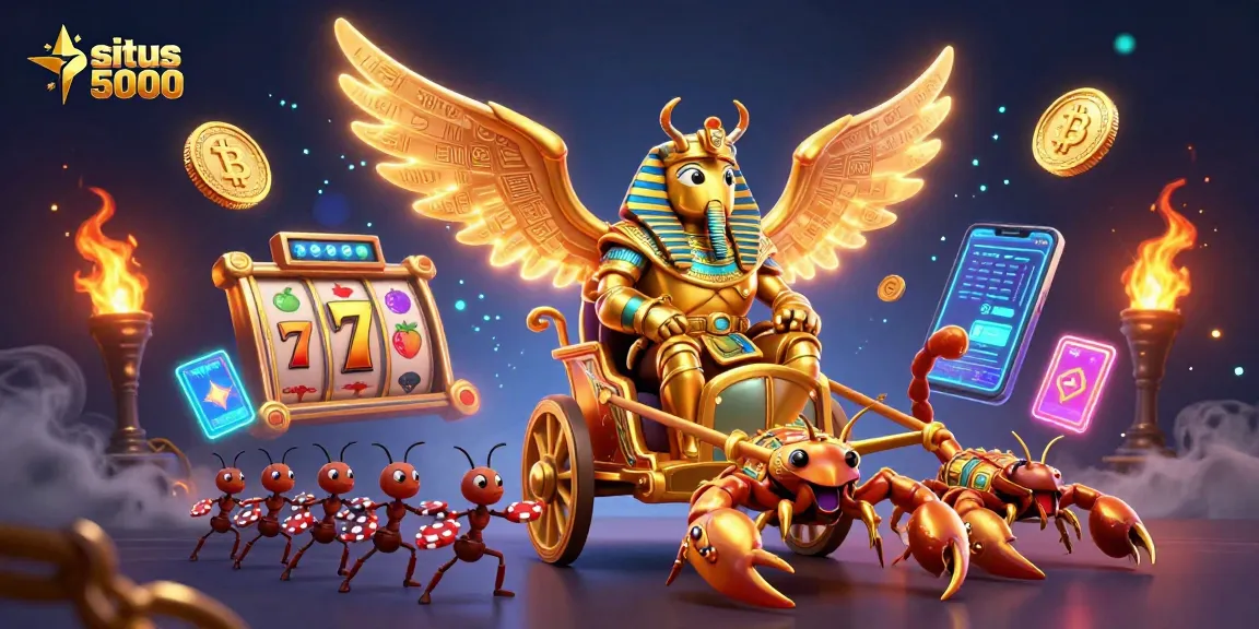Menangkan slot di situs depo 5000 dengan grafis permainan menyerupai dunia megah dan simbol beruntung.