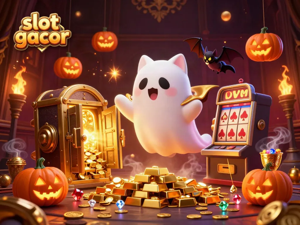 Menangkan jackpot dengan slot gacor saat karakter kucing hantu beraksi di kasino menakutkan.