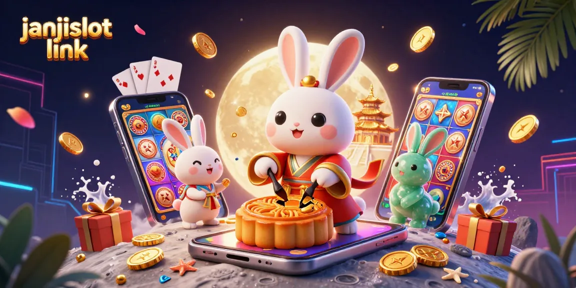 Experience the thrill with janjislot link, showcasing a vibrant casino-themed lunar celebration.