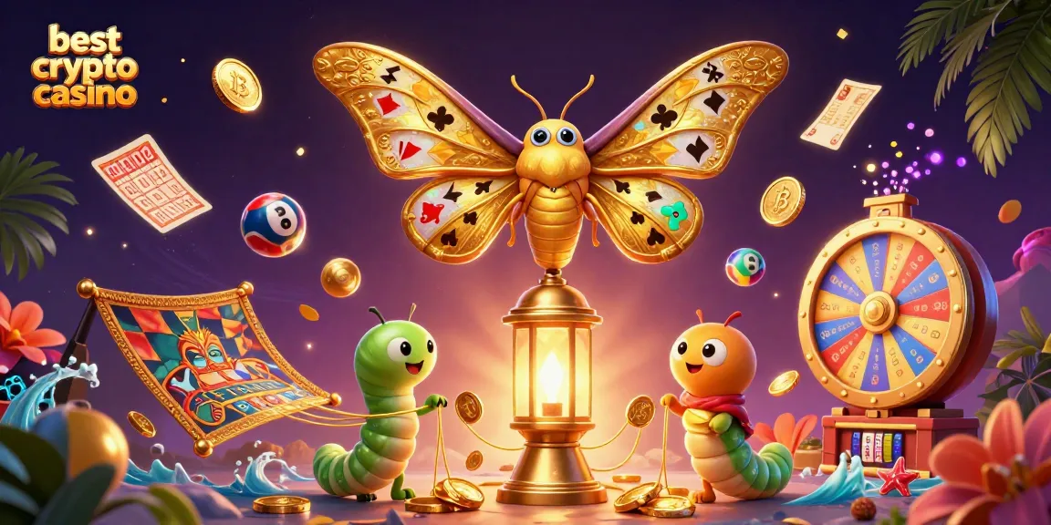 Scopri il miglior crypto casino con una vivace scena di illustrazione 3D e dettagli affascinanti.