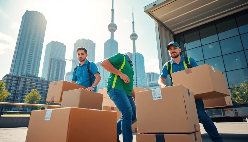 Best Toronto Movers efficiently transporting furniture in an urban setting.