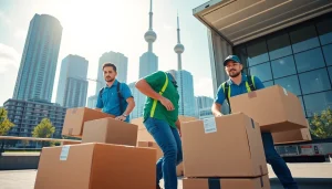 Best Toronto Movers efficiently transporting furniture in an urban setting.