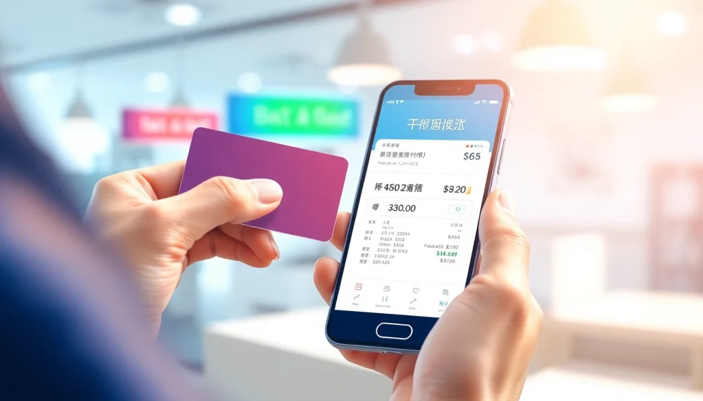 카드깡 가맹점에서 신용카드를 사용하여 현금화하는 모습