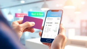 카드깡 가맹점에서 신용카드를 사용하여 현금화하는 모습