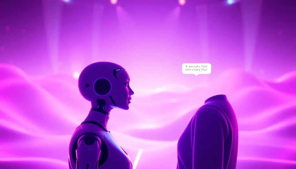 Engaging AI sexting chat interface with flirty conversations and vibrant colors.