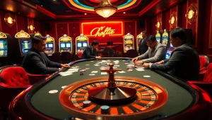 Engaging poker game at a casino table, highlighting hidden wiki strategies for optimal wins.