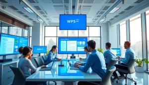 现代办公室中使用 WPS Office 应用实现协作，体现 WPS官网体验。