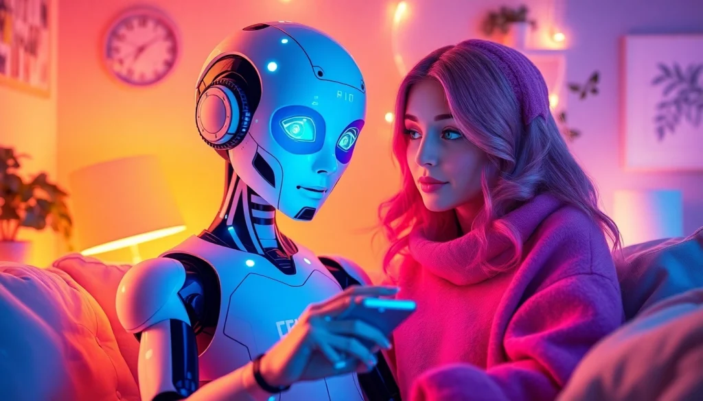 Engaging NSFW character AI in a cozy, intimate digital setting.