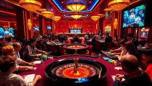 Engaging players immerse in a lively casino while enjoying a hentai game entertainment experience.