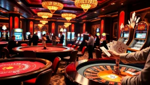 Experience thrilling betting action at https://tylekeo.asia/ with vibrant casino visuals featuring poker chips and slots.