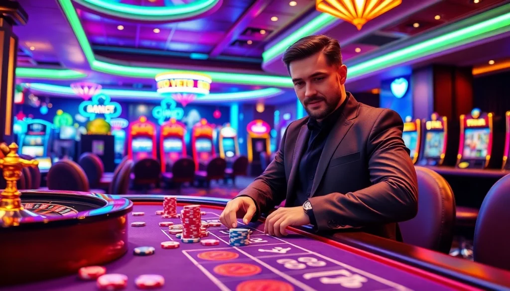 Engaging casino scene showcasing vibrant gambling elements from https://i9bett.cn.com/ with lively atmosphere and excitement.