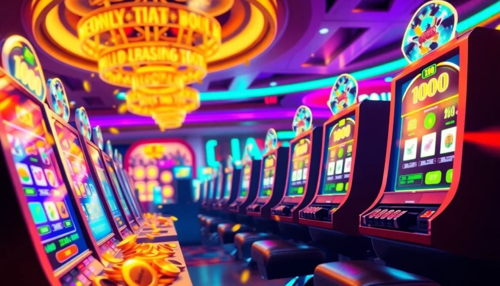 Menangkan slot deposit 1k dengan suasana kasino yang ceria.